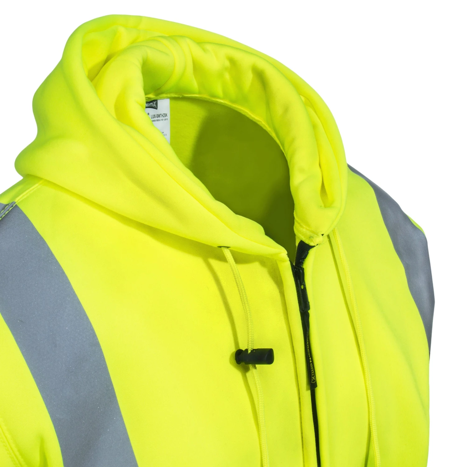 Occunomix Sweatshirts: Men's LUX SWTHZBK High Viz Black Bottom Full-Zip Sweatshirt - Image 2