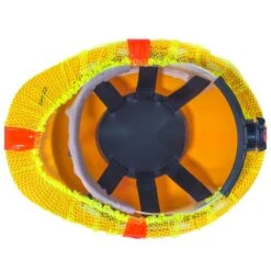 Occunomix Hat Covers: Hi-Vis V896 R Y Yellow Mesh Safety Hard Hat Cover