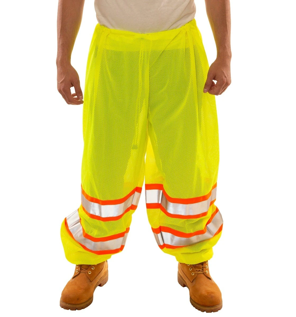 Tingley Pants: Unisex P70032 Yellow Orange Job Sight Two Tone Mesh Pants - Image 2