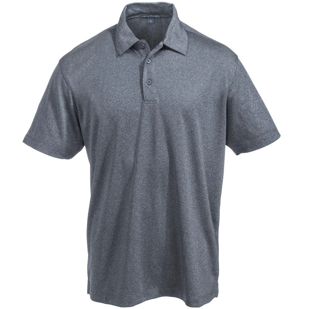 Port Authority Shirts: Men's K576 CHH Charcoal Heather Grey Trace Polo Shirt - Image 3