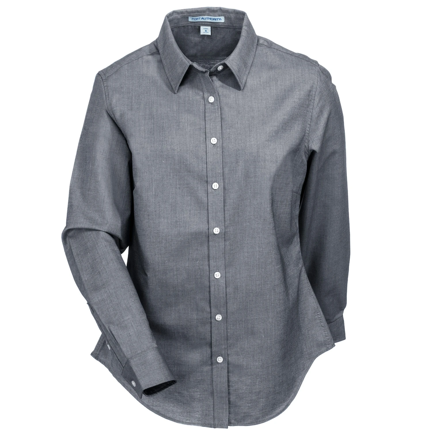 Port Authority Shirts: Women's L658 BLK Stain-Resistant Black Long-Sleeve SuperPro Button Down Shirt - Image 3