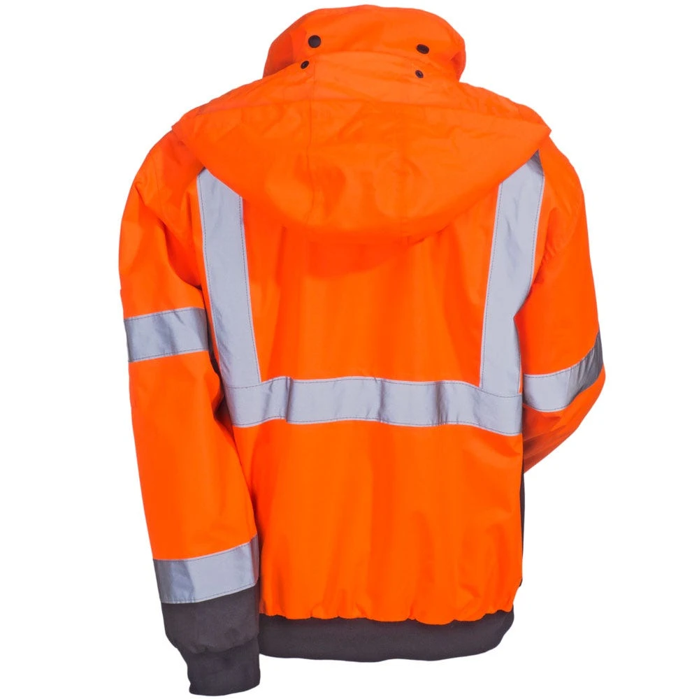 Radians Jackets: Men's SJ110B 3ZOS High-Visibility Safety Zip-Out Hooded Safety Jacket