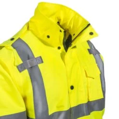 Radians Jackets: Unisex RW30 3Z1Y Hi Vis ANSI Class 3 Hooded Rain Jacket