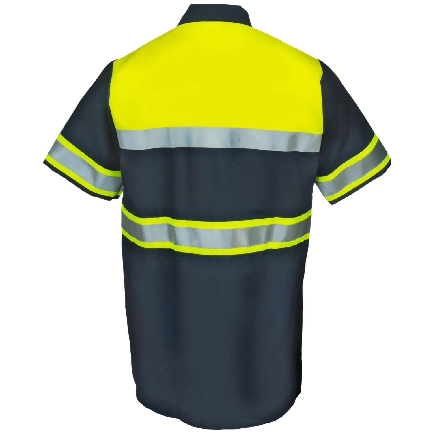 Red Kap Shirts: Men's SY80 YN Navy Hi Viz Ripstop Colorblock Short Sleeve Shirt - Image 3