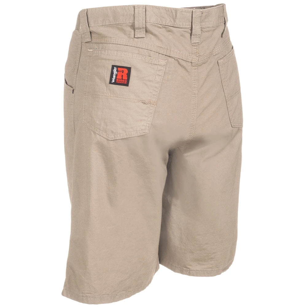 Wrangler Riggs Shorts: Men's Dark Khaki 3W345 DK Ripstop Technician Shorts - Image 3