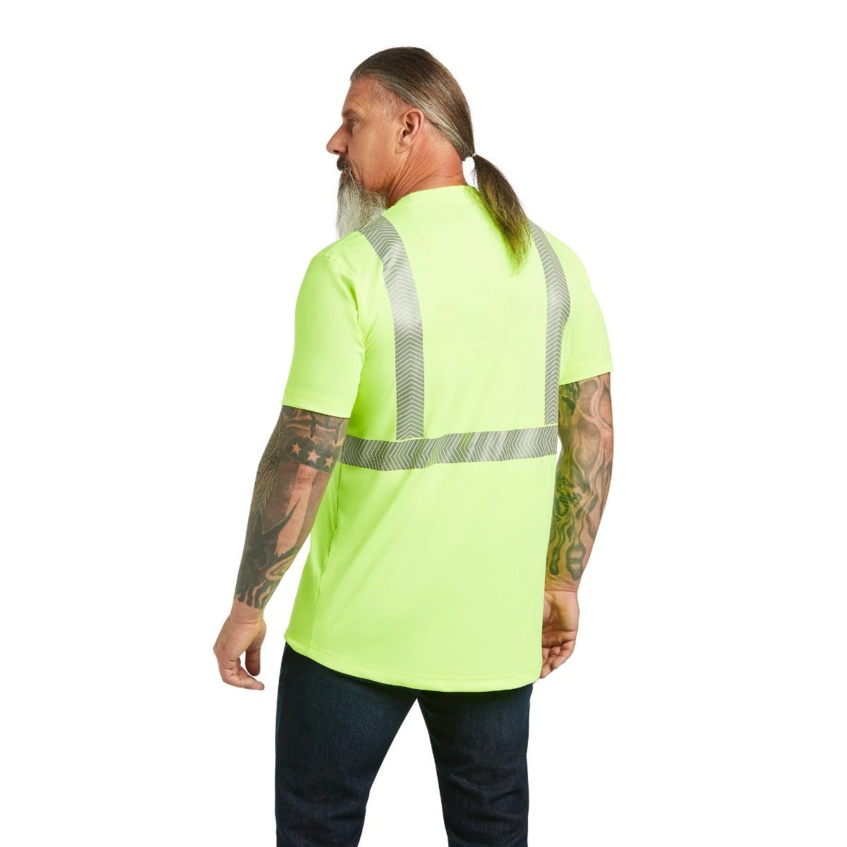 Ariat Rebar Workwear: Men's 10039196 Hi-Vis Yellow ANSI T-Shirt - Image 2
