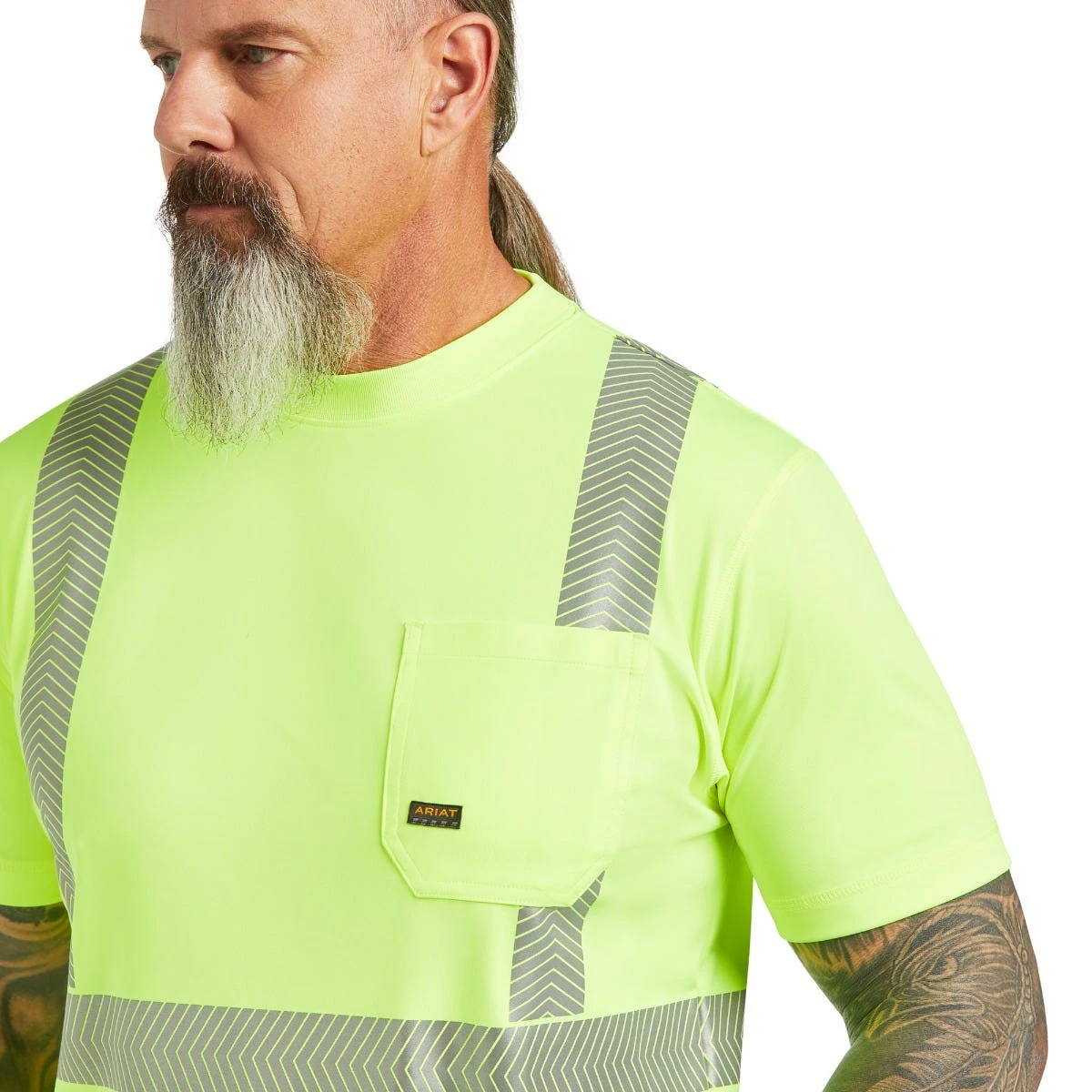 Ariat Rebar Workwear: Men's 10039196 Hi-Vis Yellow ANSI T-Shirt - Image 3