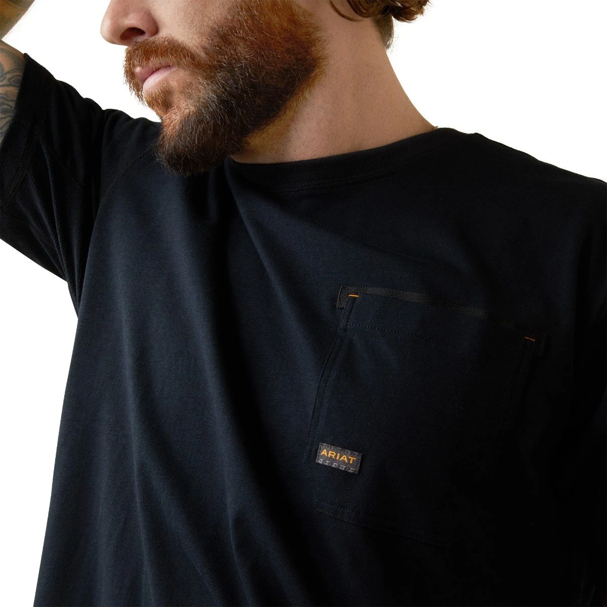 Ariat Rebar Shirts: Men's 10043833 Black Rebar Workman Buzz Saw Graphic T-Shirt - Image 4