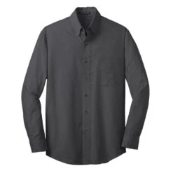 Port Authority Shirt: Men's S640 SB Soft Black Crosshatch Easy Care Shirt