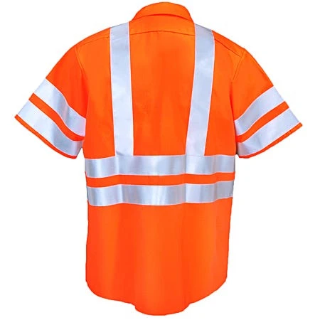 Red Kap Shirts: ANSI Class 3 High Visibiilty Orange Work Shirt SS24OF - Image 3