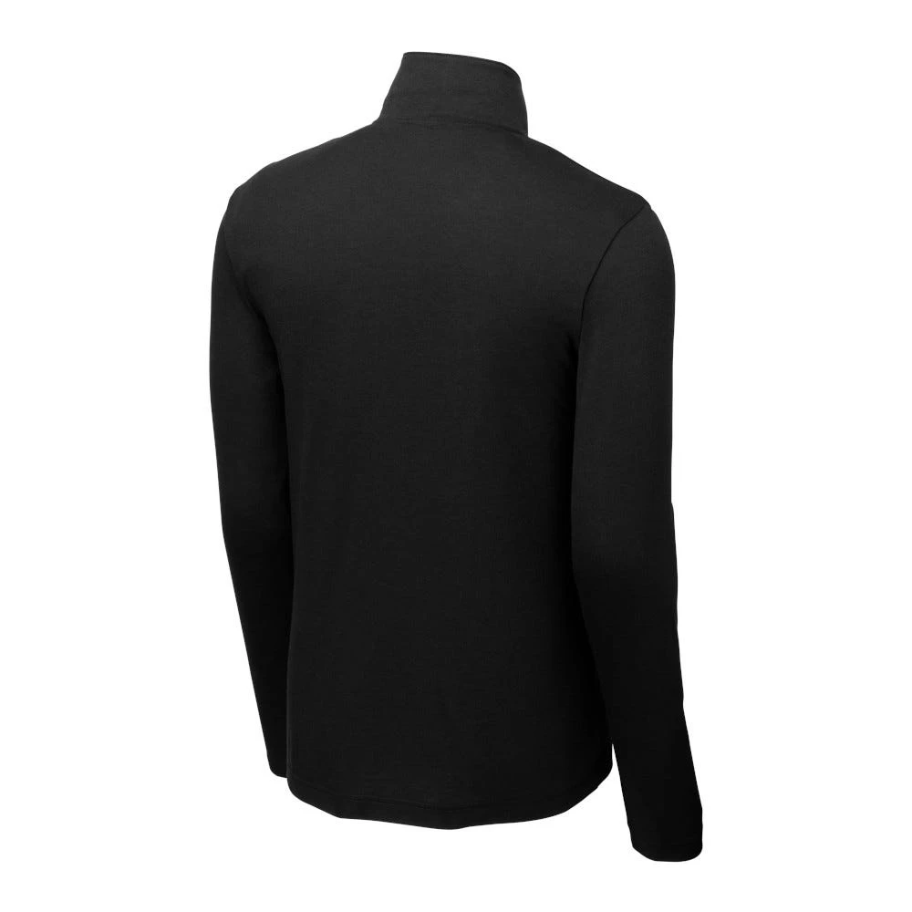 Sport-Tek Pullover: Men's ST407BLK Black Triad Solid PosiCharge Tri-Blend Wicking 1/4-Zip Pullover - Image 6