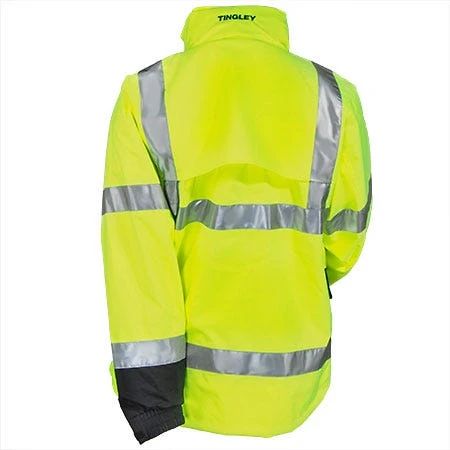 Tingley Jackets: Men's Yellow J24172 YLW Waterproof Insulated Hi-Vis Hooded Jacket - Image 5