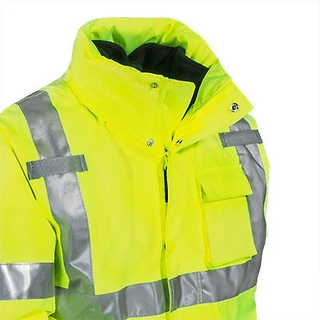 Tingley Jackets: Men's Yellow J24172 YLW Waterproof Insulated Hi-Vis Hooded Jacket - Image 3