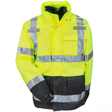 Tingley Jackets: Men's Yellow J24172 YLW Waterproof Insulated Hi-Vis Hooded Jacket - Image 4