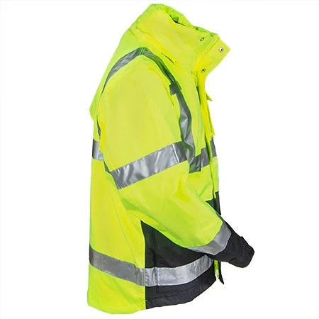 Tingley Jackets: Men's Yellow J24172 YLW Waterproof Insulated Hi-Vis Hooded Jacket