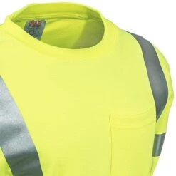 Tingley Shirts: Men's High-Visibility Yellow Flame-Resistant S85522 Safety Tee Shirt