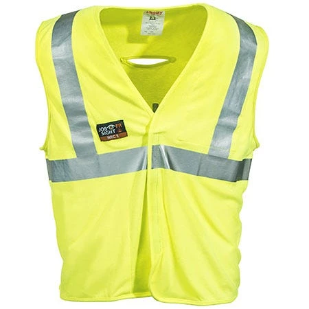 Tingley Vests: Men's High-Visibility FR V81622 Reflective Lime Safety Vest