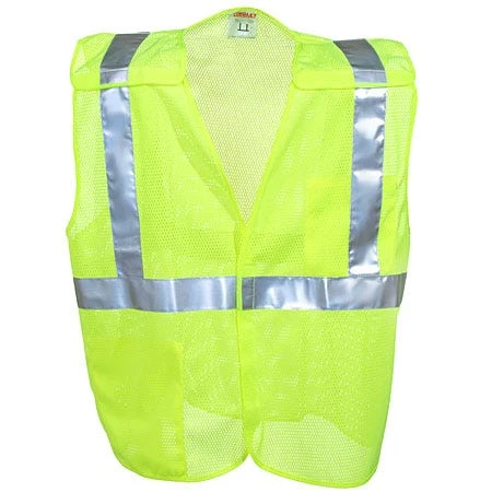Tingley Vests: Unisex High-Visibility V70522 Lime 5-Point Breakaway Vest