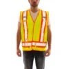 Tingley Vest: Unisex V71852C Fluorescent Yellow Orange X Back Two Tone Surveyor Vest