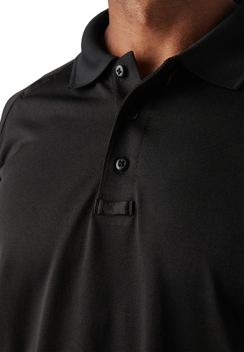 5.11 Tactical Shirts: Men's Performance Black Long Sleeve Polo Shirt 72049 019 - Image 8