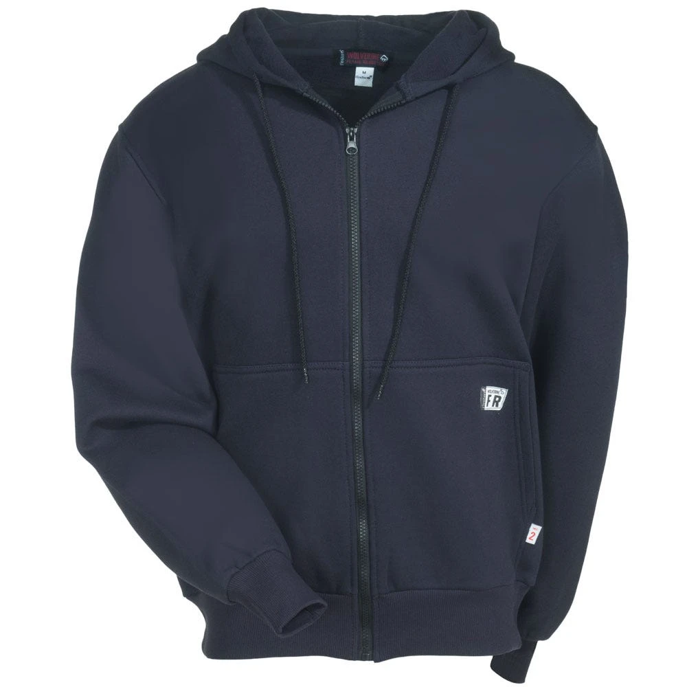 Wolverine Sweatshirts: Men's W1203310 417 Flame-Resistant Hooded FireZerO Sweatshirt - Image 3