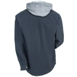 Wolverine Shirts: Men's W1203890 045 Grey Overman Hooded Shirt Jacket