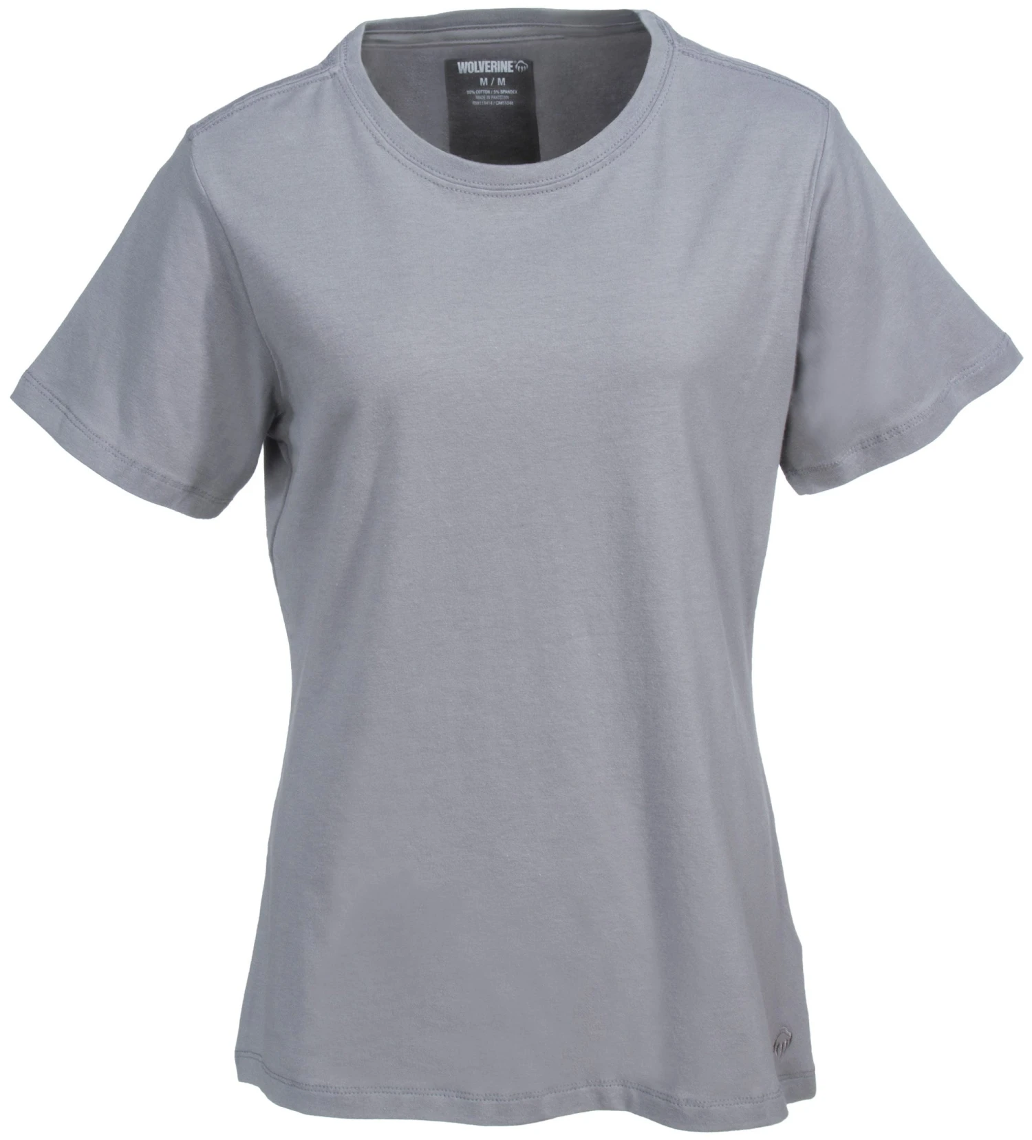 Wolverine Apparel Shirts: Women's W1204570 028 Grey Short Sleeve Lena Tee Shirt - Image 3
