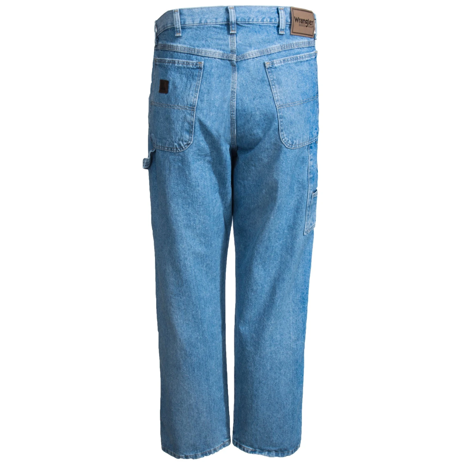 Wrangler Jeans: Men's Vintage Indigo 32001 VI Rugged Wear Relaxed Carpenter Jeans - Image 4