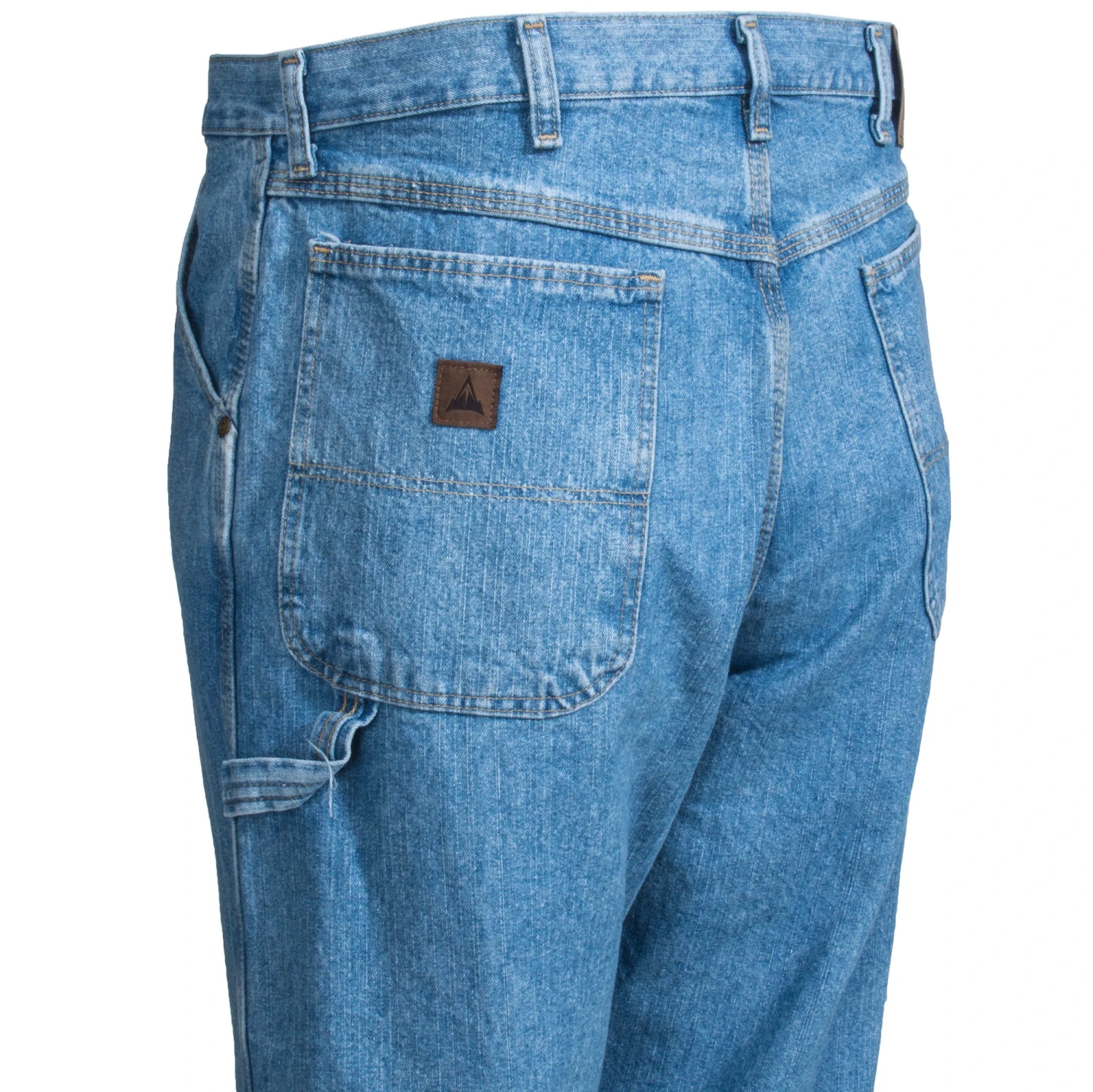 Wrangler Jeans: Men's Vintage Indigo 32001 VI Rugged Wear Relaxed Carpenter Jeans - Image 3