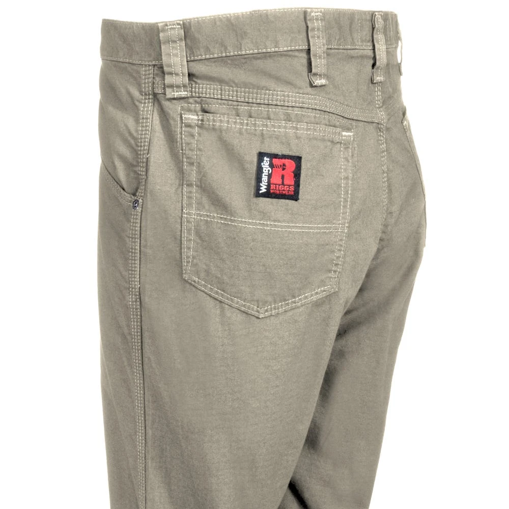 Wrangler Riggs Pants: Men's Dark Khaki 3W045 DK Riggs Ripstop Technician Pants - Image 3