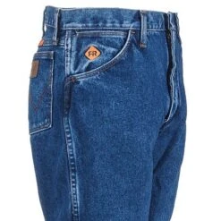 Wrangler Jeans: Men's Stonewashed FR13MMS Flame Resistant Denim Jeans