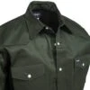 Wrangler Shirts: Men's Dark Green MS70519 Cowboy Cut Long Sleeve Twill Shirt